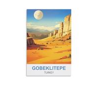 EZMLFA Easy Paint by Numbers for Adults Beginners，Gobeklitepe Turkeys Posters Without Frame with Brushes and Acrylic Pigment Paint by Numbers Canvas Arts Crafts 50x60cm