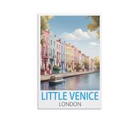 EZMLFA Easy Paint by Numbers for Adults Beginners,Little Venice Londons Without Frame with Brushes and Acrylic Pigment Paint by Numbers Canvas Arts Crafts 40x50cm