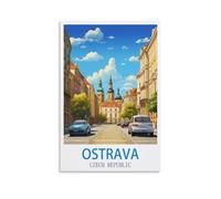 EZMLFA Paint by Number DIY Oil Painting Ostrava Czech Republic Landscape Kit for Adults Beginner DIY Oil Painting 50x60cm