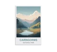 EZMLFA Paint by Number for Adults on Canvas Cairngorms National Park Scotland DIY Oil Painting, Pictures Drawing Paintwork with Paintbrushes Decoration Gift 20x30cm