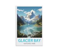 EZMLFA Paint by Number for Adults on Canvas,Glacier Bay National Parks DIY Oil Painting, Pictures Drawing Paintwork with Paintbrushes Decoration Gift 40x50cm