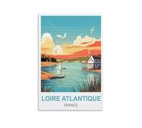 EZMLFA Paint by Number for Adults on Canvas Loire Atlantique France DIY Oil Painting, Pictures Drawing Paintwork with Paintbrushes Decoration Gift 50x60cm
