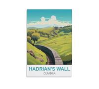 EZMLFA Paint by Numbers Adults Children，Hadrian's Wall Cumbrias Posters DIY Oil Painting, Christmas Gifts, Without Frame, Wall Art, Main Decoration 40x50cm