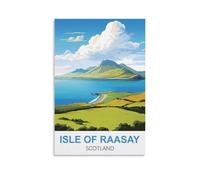 EZMLFA Paint by Numbers Adults Children,Isle of Raasay Scotland DIY Oil Painting, Christmas Gifts, Without Frame, Wall Art, Main Decoration 30x40cm