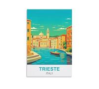 EZMLFA Paint by Numbers Adults Children，Trieste Italy DIY Oil Painting, Christmas Gifts, Without Frame, Wall Art, Main Decoration 40x50cm