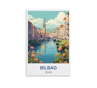 EZMLFA Paint by Numbers,Bilbao Spain DIY Painting by Number Kits Oil Paint Drawing Canvas Home Decor Gift 40x50cm