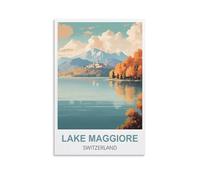 EZMLFA Paint by Numbers for Adult Girls Lake Maggiore Switzerland Easy Paint by Numbers for Beginner Craft for Home Wall Decor Drawing 40x50cm
