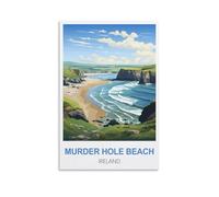 EZMLFA Paint by Numbers for Adult Girls,Murder Hole Beach Ireland Easy Paint by Numbers for Beginner Craft for Home Wall Decor Drawing 50x60cm