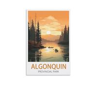 EZMLFA Paint by Numbers for Adults,Algonquin Provincial Park DIY Digital Painting for Beginners Wall Decor Drawing Gift 50x60cm