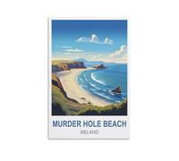 EZMLFA Paint by Numbers for Adults and Children Murder Hole Beach Ireland DIY Acrylic Painting by Numbers for Children & Adults & Beginners 30x40cm