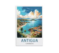 EZMLFA Paint by Numbers for Adults,Antigua Caribbean DIY Digital Painting for Beginners Wall Decor Drawing Gift 40x50cm