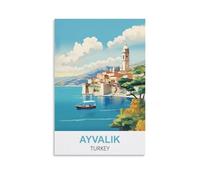 EZMLFA Paint by Numbers for Adults，Ayvalik Turkeys Posters Easy Paint by Numbers for Beginner,Acrylic Watercolor Paint by Number for Kids Gift Decor 40x50cm