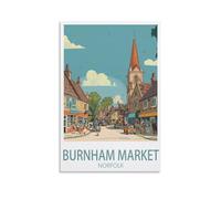 EZMLFA Paint by Numbers for Adults Burnham Market Norfolk Craft Art Painting DIY Kit Rolled Canvas Without Frame 30x40cm