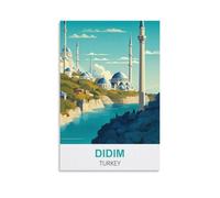 EZMLFA Paint by Numbers for Adults，Didim Turkeys Posters Easy Paint by Numbers for Beginner,Acrylic Watercolor Paint by Number for Kids Gift Decor 50x60cm