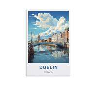EZMLFA Paint by Numbers for Adults Dublin Ireland Easy Paint by Numbers for Beginner,Acrylic Watercolor Paint by Number for Kids Gift Decor 40x50cm