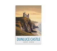 EZMLFA Paint by Numbers for Adults Dunluce Castle County Antrim Easy Paint by Numbers for Beginner,Acrylic Watercolor Paint by Number for Kids Gift Decor 50x60cm
