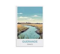 EZMLFA Paint by Numbers for Adults Guerande France DIY Digital Painting for Beginners Wall Decor Drawing Gift 20x30cm