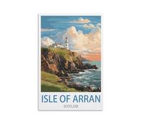EZMLFA Paint by Numbers for Adults,Isle of Arran ScotlandPosters Lake DIY Digital Painting for Beginners Wall Decor Drawing Gift 50x60CM