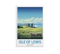 EZMLFA Paint by Numbers for Adults Isle of Lewis Scotland DIY Digital Painting for Beginners Wall Decor Drawing Gift 20x30cm