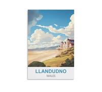 EZMLFA Paint by Numbers for Adults Llandudno Wales DIY Oil Painting Kits Painting by Numbers Drawing on Canvas Art Home Decor Gifts 20x30cm
