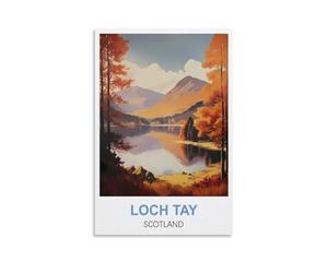 EZMLFA Paint by Numbers for Adults，Loch Tay Scotland Posters Craft Art Painting DIY Kit Rolled Canvas Without Frame 50x60cm