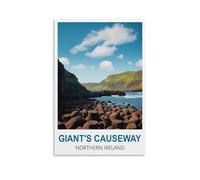 EZMLFA Paint by Numbers Giant's Causeway Northern Ireland DIY Painting by Number Kits Oil Paint Drawing Canvas Home Decor Gift 50x60cm