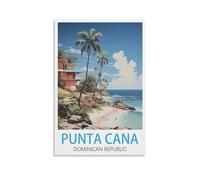 EZMLFA Paint by Numbers,Punta Cana Dominican Republic DIY Painting by Number Kits Oil Paint Drawing Canvas Home Decor Gift 30x40cm