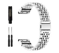EZMVZKU 22 mm QuickFit Metal Bracelet for Garmin Fenix 7/7 Pro/6/6 Pro/Fenix E/Fenix 8 AMOLED 47 mm, Stainless Steel Replacement Strap for Fenix 5/5 Plus/Forerunner 965 955 945 935/Approach S62/Quatix
