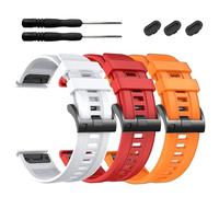 EZMVZKU 22 mm Silicone Replacement Strap for Garmin Fenix 8 47 mm/7/7 Pro/E, QuickFit Bracelet Compatible with Fenix 6/6 Pro/5/5 Plus/Forerunner 965/955 945/Approach S62/S70/Tactix 8 47 mm/Descent G2