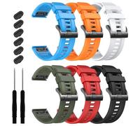 EZMVZKU 22 mm Silicone Replacement Strap for Garmin Fenix 8 47 mm/7/7 Pro/E, QuickFit Bracelet Compatible with Fenix 6/6 Pro/5/5 Plus/Forerunner 965/955 945/Approach S62/S70/Tactix 8 47 mm/Descent G2