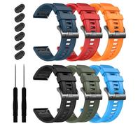 EZMVZKU 22mm Quickfit Silicone Band Compatible with Garmin Fenix 8 47mm/Fenix 7/7 Pro/6/6 Pro/5/5 Plus,Watchband for Forerunner 970 965 955/Approach S70/Tactix 8/Quatix 8 47mm/S62/Descent G2/G1 Solar