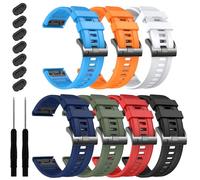 EZMVZKU 22mm Quickfit Silicone Band Compatible with Garmin Fenix 8 47mm/Fenix 7/7 Pro/6/6 Pro/5/5 Plus/E,Watchband for Forerunner 965 955/Approach S70/Tactix 8 47mm/S62/Descent G2/G1 Solar