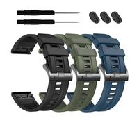 EZMVZKU 22mm Quickfit Silicone Band Compatible with Garmin Fenix 8 47mm/Fenix 7/7 Pro/6/6 Pro/5/5 Plus,Watchband for Forerunner 970 965 955/Approach S70/Tactix 8/Quatix 8 47mm/S62/Descent G2/G1 Solar