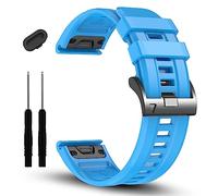 EZMVZKU 22mm Quickfit Silicone Band Compatible with Garmin Fenix 8/8Pro 47mm/Fenix 7/7 Pro/6/6 Pro/5 Plus,Watchband for Forerunner 970 965 955/Approach S70/Tactix 8/Quatix 8 47mm/Descent G2/G1 Solar