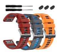 EZMVZKU 26mm Quickfit Watch Strap for Garmin Fenix 8 AMOLED 51mm/7X Pro/7X/6X/6X Pro/5X/5X Plus/3, Silicone Sport Band Replacement for Enduro 3/2/epix Pro/Descent Mk3i/Tactix 8 AMOLED 51mm