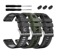 EZMVZKU 26mm Silicone Strap for Garmin Fenix 8/8pro AMOLED 51mm/Fenix 7X Pro/7X/6X/6X Pro/5X/5X Plus/3/3 HR,Quickfit Sport Bands for Quatix 8/Descent Mk3i/tactix 8/Epix Pro 51mm/Enduro 3/2, 26mm