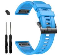 EZMVZKU 26mm Watch Straps Compatible with Garmin Fenix 8 AMOLED 51mm/7X Pro/7X/6X Pro/6X/5X Plus/5X, QuickFit Sport Silicone Watchband Replacement for Enduro 3/2/Descent Mk3i 51mm/Mk2i/Epix Pro 51mm