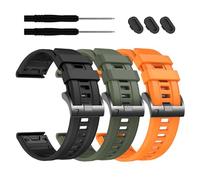 EZMVZKU 26mm Watch Straps Compatible with Garmin Fenix 8 AMOLED 51mm/7X Pro/7X/6X Pro/6X/5X Plus/5X, QuickFit Sport Silicone Watchband Replacement for Enduro 3/2/Descent Mk3i 51mm/Mk2i/Epix Pro 51mm