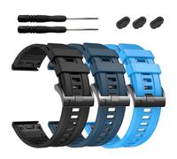 EZMVZKU 26mm Watch Straps Compatible with Garmin Fenix 8 AMOLED 51mm/7X Pro/7X/6X Pro/6X/5X Plus/5X, QuickFit Sport Silicone Watchband Replacement for Enduro 3/2/Descent Mk3i 51mm/Mk2i/Epix Pro 51mm