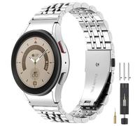 EZMVZKU Metal Strap Compatible with Samsung Galaxy Watch 7/6/5/4 40mm 44mm/Galaxy Watch 4/6 Classic 42mm 46mm 43mm 47mm, 20mm No Gap Stainless Steel Watch Straps Band for Galaxy Watch 5 Pro