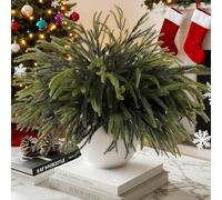 Eznaobo 24 Pcs Real Touch Norfolk Pine Branch, 24 inch Christmas Norfolk Pine Branches, Artificial Christmas Green Plants Branches, for Xmas DIY Making Garland Wreath Home Decor (60cm)
