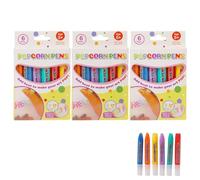 Eznaobo 2Pcs DIY Bubble Popcorn Drawing Pens,Magic Puffy pens,Print Bubble Pen 3D Art Safe P-en,Puffy B-ubble Pen,Magic Popcorn P-en,for Cards Kids Greeting Birthday Christmas Gifts (3pcs)