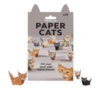 Eznaobo 50PCS Funs 3D Paper Dog & Cat & Dinosaur Models, DIY Paper Cats Kit, Origami Animal Shaped Decoration Kit, for Adults and Kids, Desk Decoration Gifts (Cat)