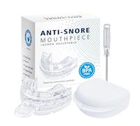 Eznaobo Anti Snoring Mouthpiece, Snoring Mouth Guard, Sleep Apnea Mouth Guard, BPA-Free, with Anti Bacterial Storage Case (Clear)