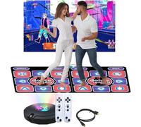 Eznaobo AR Double Dance Mat for Adults and Kids, Wireless Electronic Dance Mats for TV with HD Camera, Non-Slip Exercise Dancing Mat for Family Games, Xmas Birthday Gifts Ideas (PVC surface)