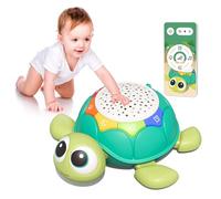 Eznaobo Baby Toys Crawling Walking Turtle Toys with Musical Light and Projector for Boys Girls, Baby Sensory Musical Toys, Birthday or Kids Toddler Age 1 2 3 4 Years Old (Turtle)