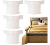 Eznaobo Bed Sheet Holder With Lock Strips, 4pcs Invisible Sheet Fasteners, Bed Sheet Corner Fastener Keep Sheets Firm & Tight, Bed Sheet Holder For Mattress Protectors, Blankets, Bedding (white)