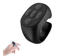 Eznaobo Bluetooth Remote Control Ring, Wireless Camera Remote Shutter, Smart Bluetooth Remote, Wireless Finger Scroller for Smartphone (Black)