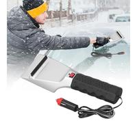 Eznaobo Ice Scraper for Car Windscreen,12V Electric Windshield Ice Scrapers USB, Winter Car Heating Ice Scraper, Windscreen Deicer With Non-Slip Handle, Auto Heated Snow Shovel Snow Removal (A)