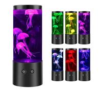 Eznaobo Jellyfish Lamp with 7 Colour Changing, Multi-Color Jellyfish Tank Aquarium Lamp, Realistic Jellyfish Tank Mood Light,USB/Battery Operated Jellyfish Night Light for Living Room Bedroom Décor